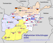 Verteilung der ISAF-Truppen in Afghanistan; Quelle Wiki-Commons
